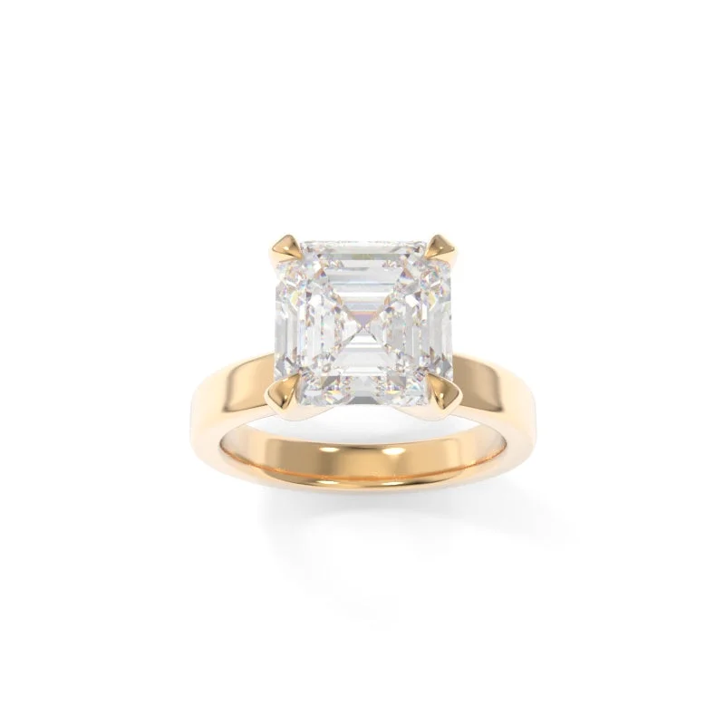 engagement rings with modern settings for women -Simone Solitaire Asscher