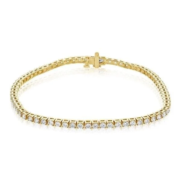 women’s handmade gold bracelets -3 Carat Diamond Tennis Bracelet