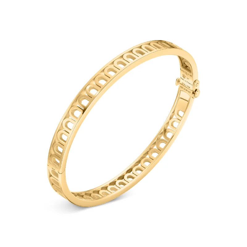 women’s chunky gold bracelets -L'Arc Treille Bangle PM, 18k Yellow Gold