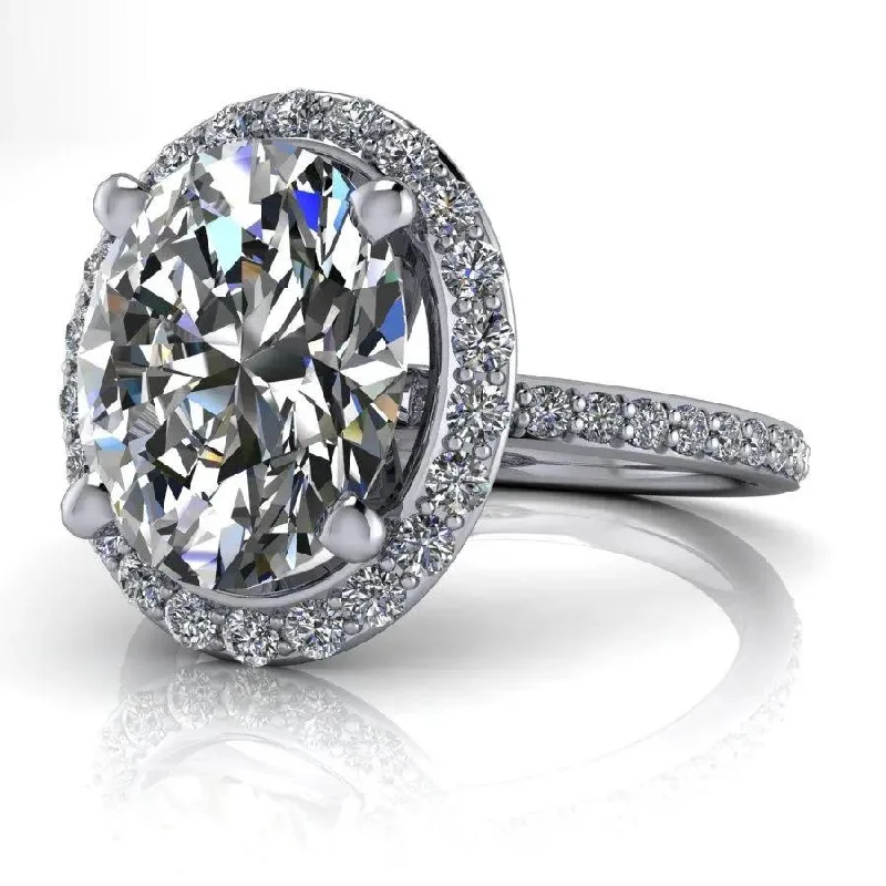 custom diamond engagement rings for women -Sloane No. 1 Moissanite Ring