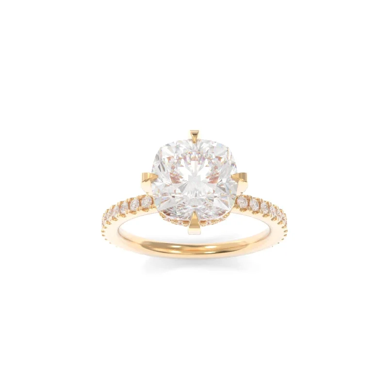 rose gold engagement rings for women -Natasha Ring Cushion