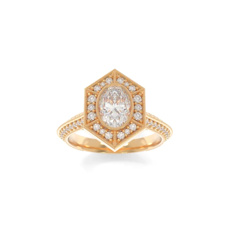 solitaire engagement rings for women -Octavia Ring Oval