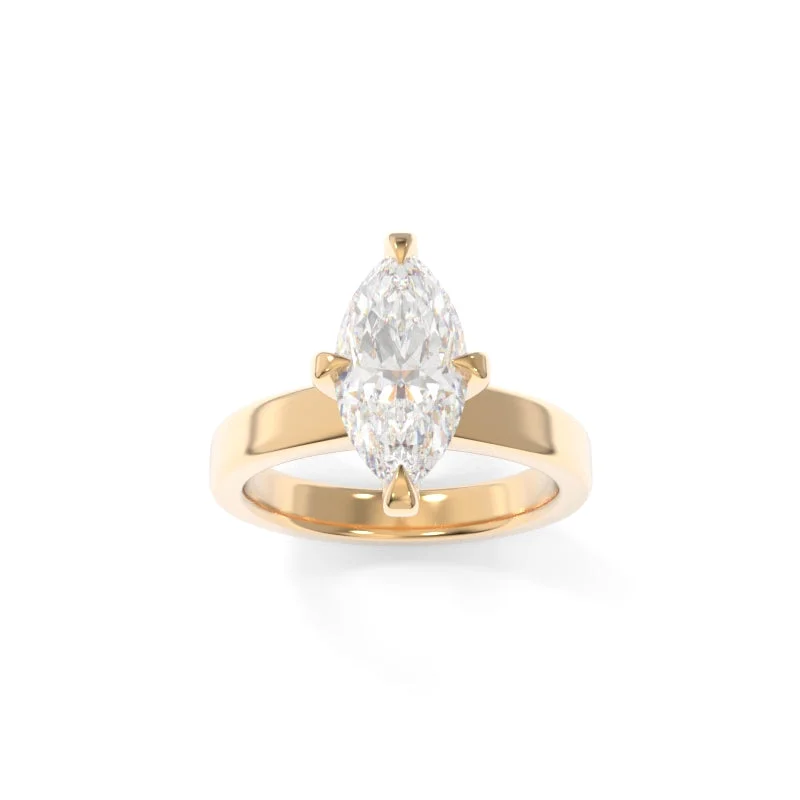 engagement rings with large oval diamonds for women -Simone Solitaire Marquise