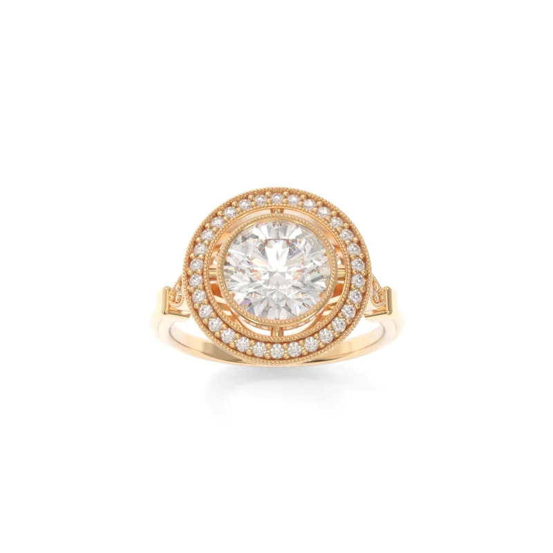 antique engagement rings for women -Lillian Ring Round