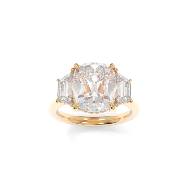 engagement rings with smaller diamonds for women -Blair Solitaire Old Mine Cushion