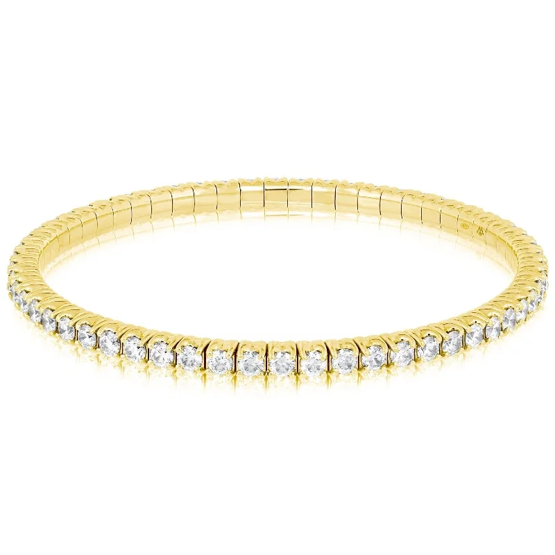 engraved bangles for women -5 Carat Diamond Stretchy Bracelet