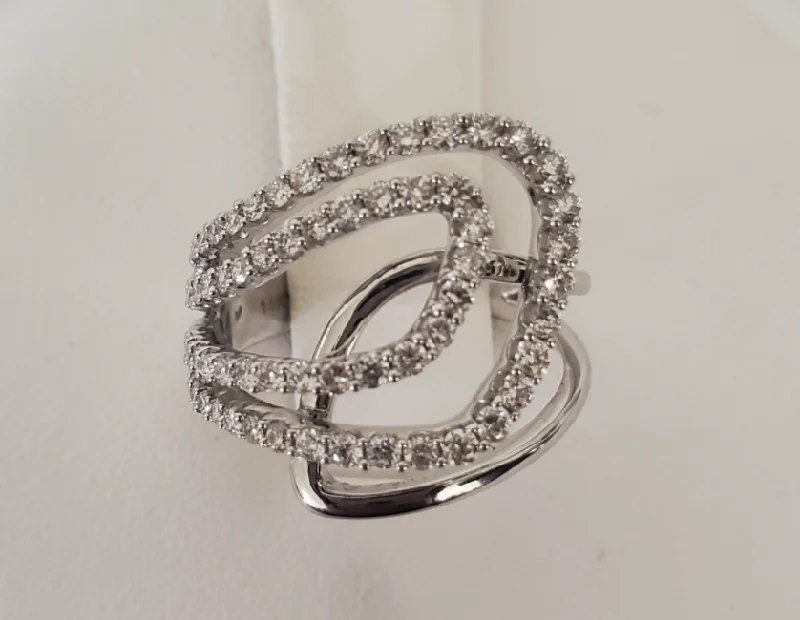 unique bridal engagement rings for women -14kt White Gold Diamond Fashion Ring