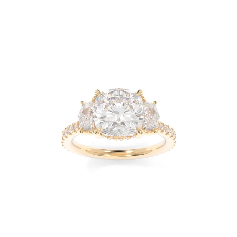 solitaire diamond engagement rings for women -Michelle Ring (Cadillac Version) Cushion