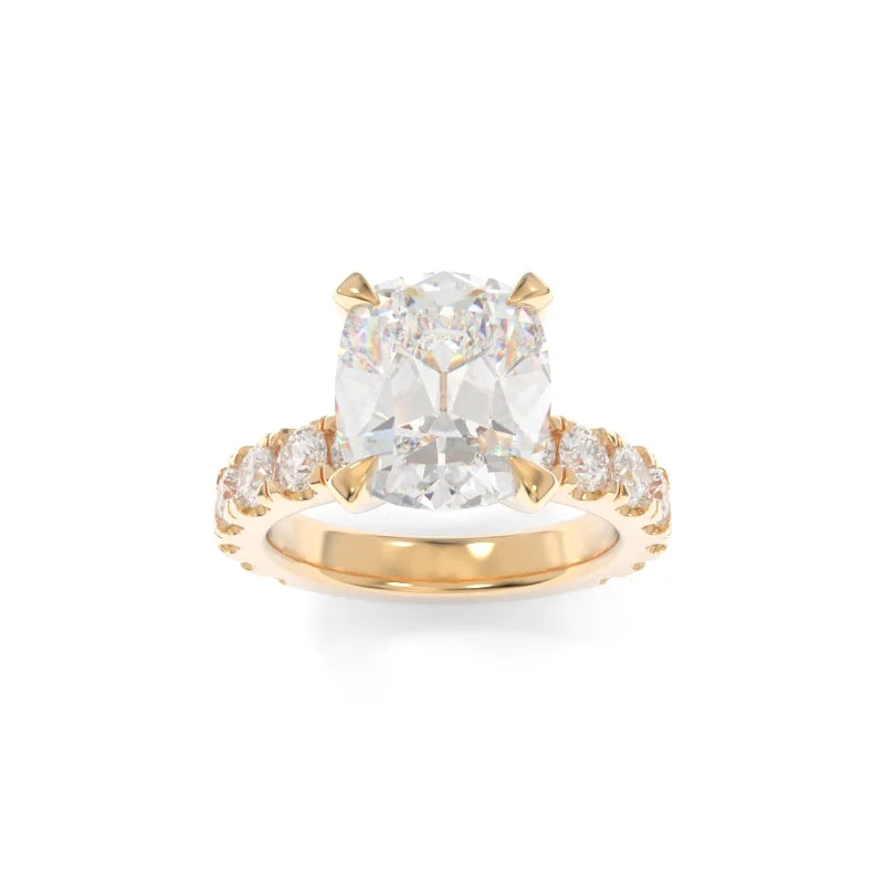 classic solitaire engagement rings for women -Simone Ring Old Mine Cushion