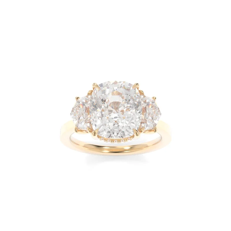 unique diamond engagement rings for women -Michelle Solitaire (Cadillac Version) Elongated Cushion