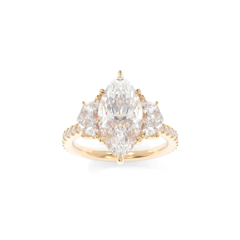 engagement rings with beautiful gemstones for women -Michelle Ring (Cadillac Version) Marquise