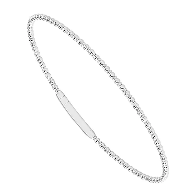 cuff bracelets for women -White Gold Bracelet