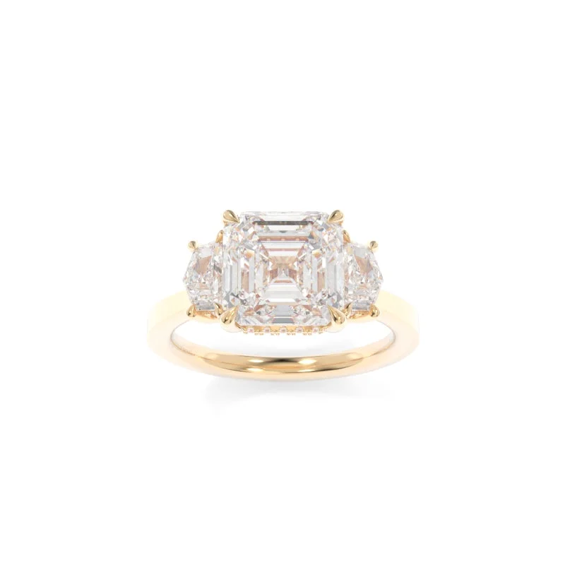 unique vintage engagement rings for women -Michelle Solitaire (Cadillac Version) Asscher