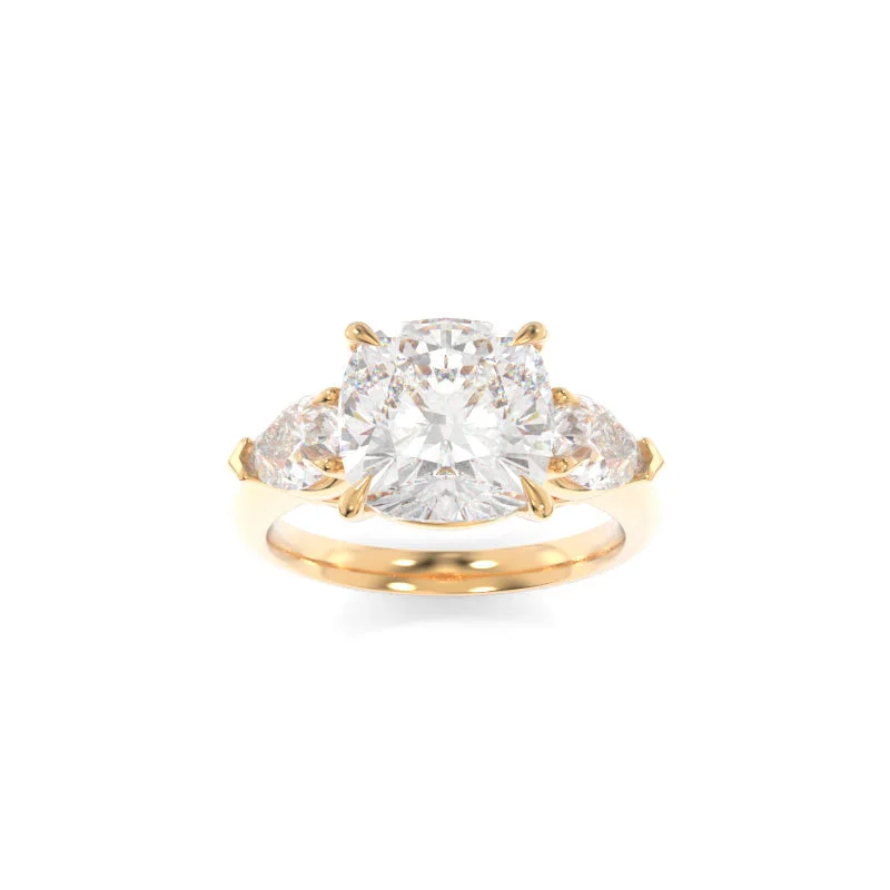 double halo engagement rings for women -Charlotte Solitaire Cushion