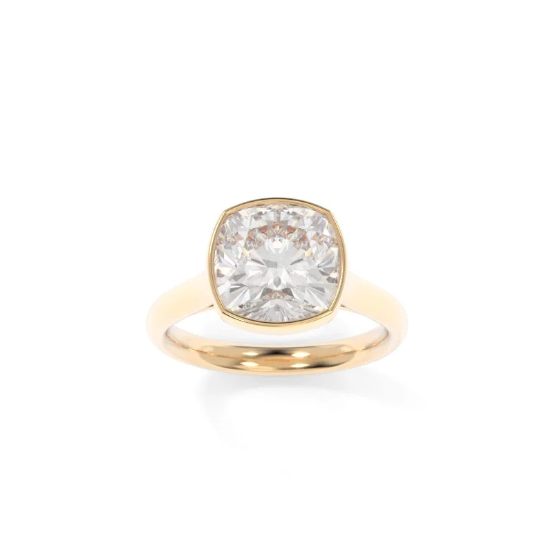 engagement rings with vintage designs for women -Gwen Solitaire Cushion