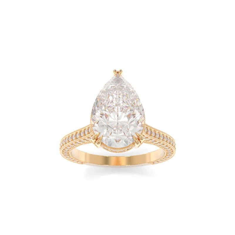 sustainable engagement rings for women -Quinn Ring Pear