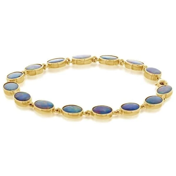 women’s tennis bangles -Opal Doublet Bracelet