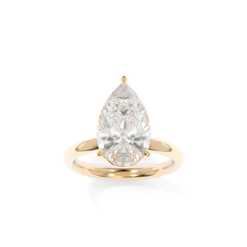 engagement rings with beautiful halo settings for women -Sinclair Solitaire Pear