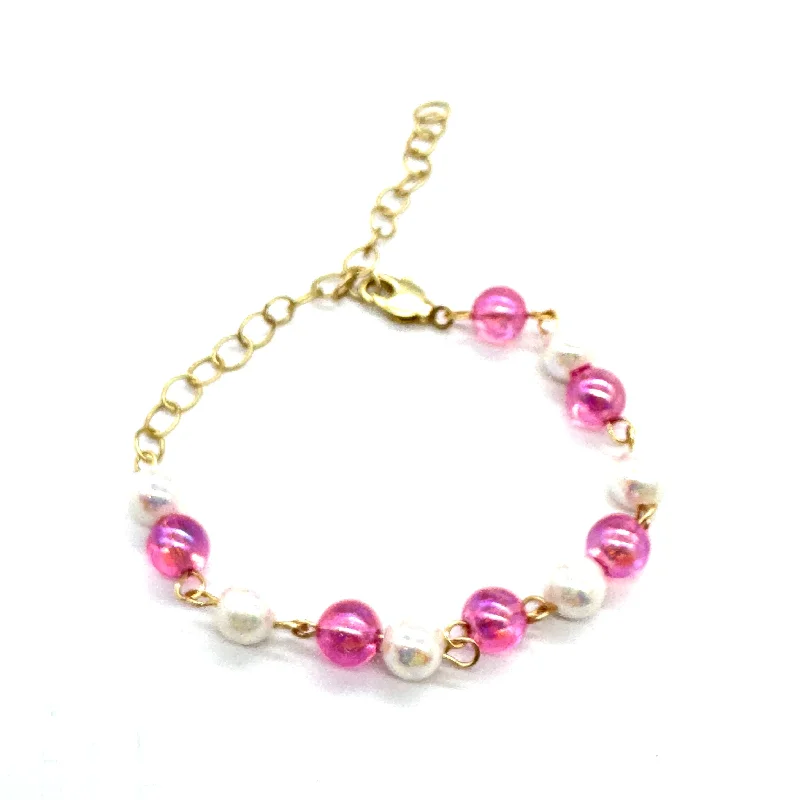 women’s gold cuff bracelets -Bubble Gum Pearls Betsy Bracelet