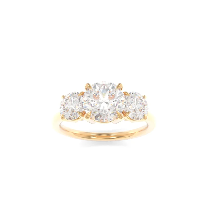 engagement rings with diamonds and sapphires for women -Samantha Solitaire Round