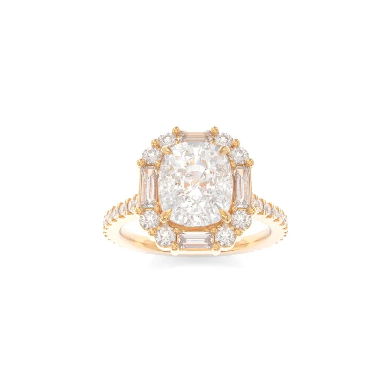 high-quality engagement rings for women -Cordelia Ring Elongated Cushion