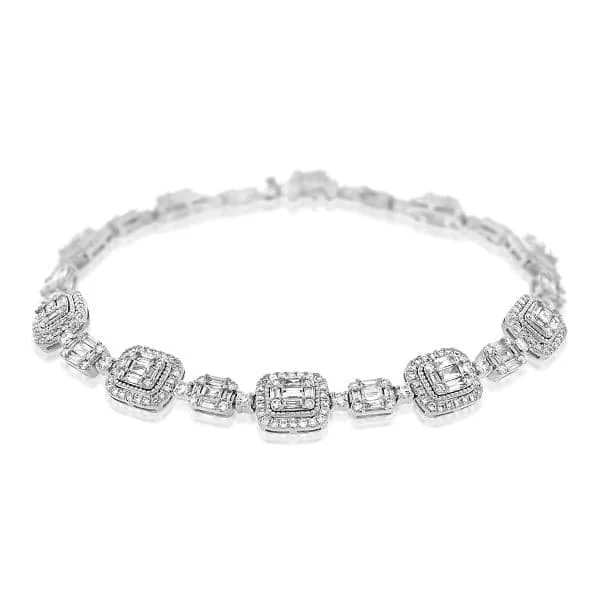 women’s beaded charm bracelets -Diamond Fashion Bracelet