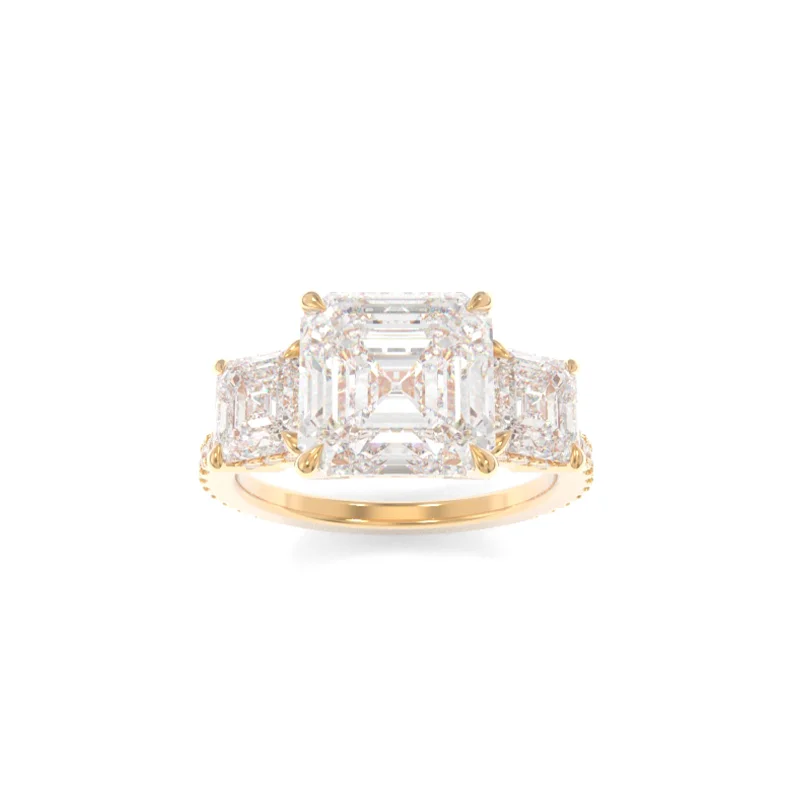 engagement rings with vintage diamonds for women -Samantha Ring Asscher