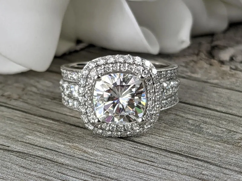 engagement rings with oval diamonds for women -Adira No. 1 Moissanite Ring