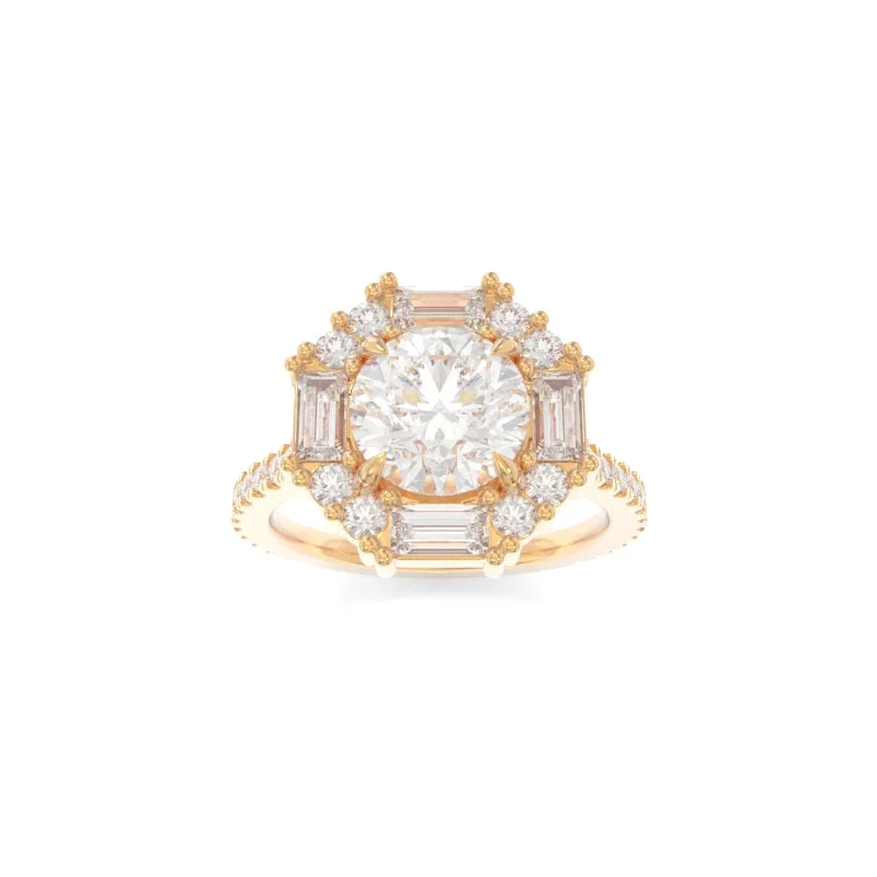 bridal engagement rings for women -Cordelia Ring Round