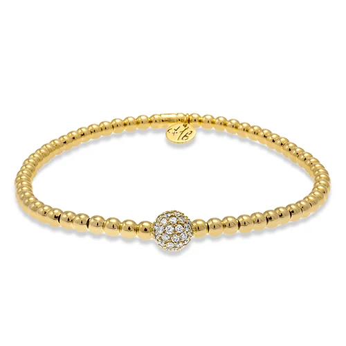 adjustable bracelets for women -0.30ctw, 18K Yellow Gold Tresore Stretch Bracelet