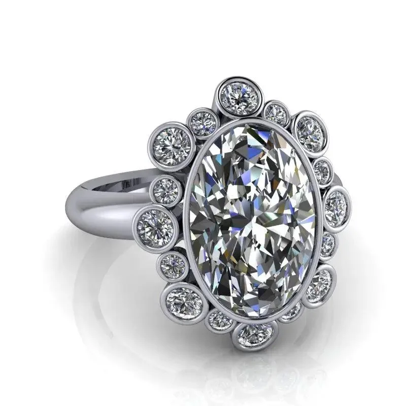 sustainable engagement rings for women -Lucinda No. 1 Moissanite Ring