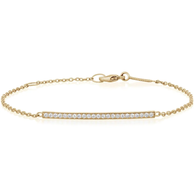 wedding bangles for women -PENNY PREVILLE Forever Bar Bracelet