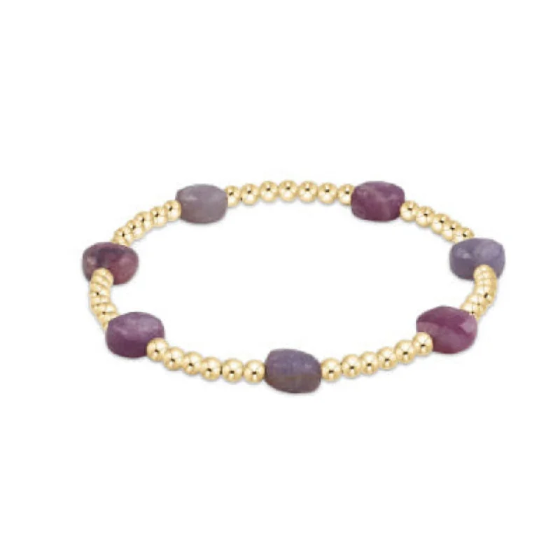 rose gold bracelets for women -enewton 7.25" extends Admire Gold 3mm Bead Bracelet - Ruby