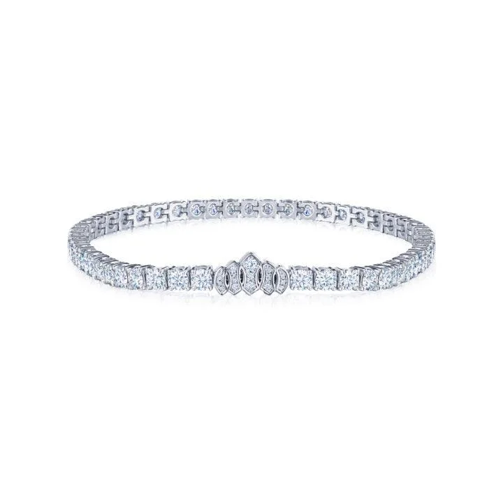 minimalistic bracelets for women -Signature Tiara Diamond Line Bracelet, 4 Carat Total Weight