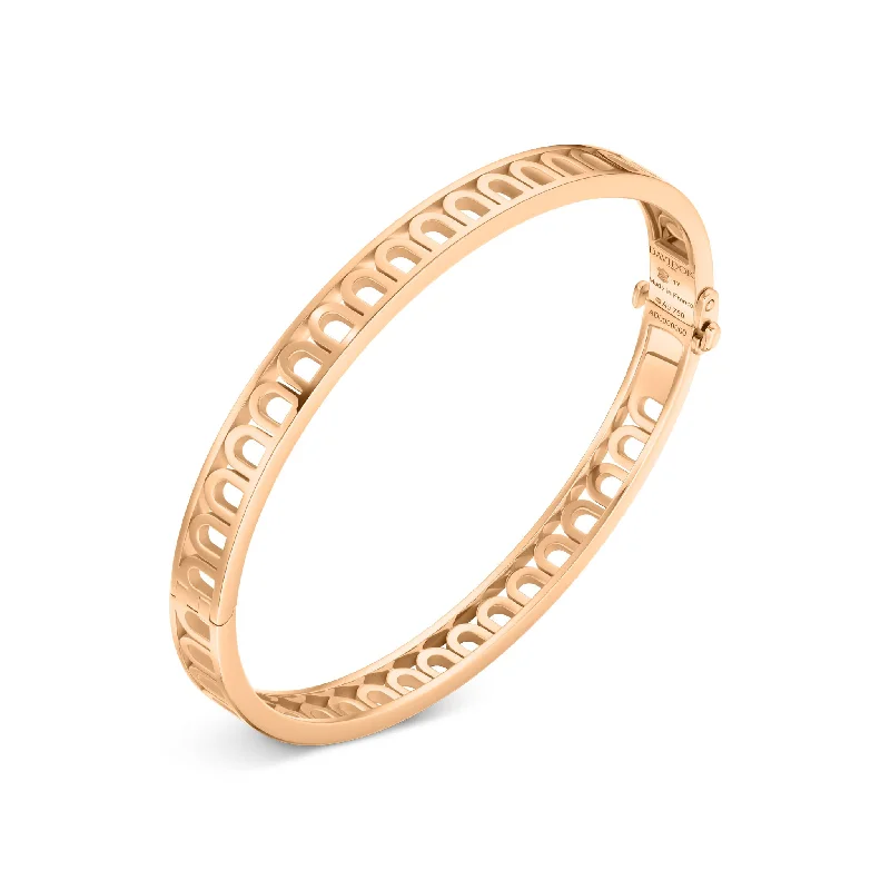 women’s sterling silver bracelets -L'Arc Treille Bangle PM, 18k Rose Gold