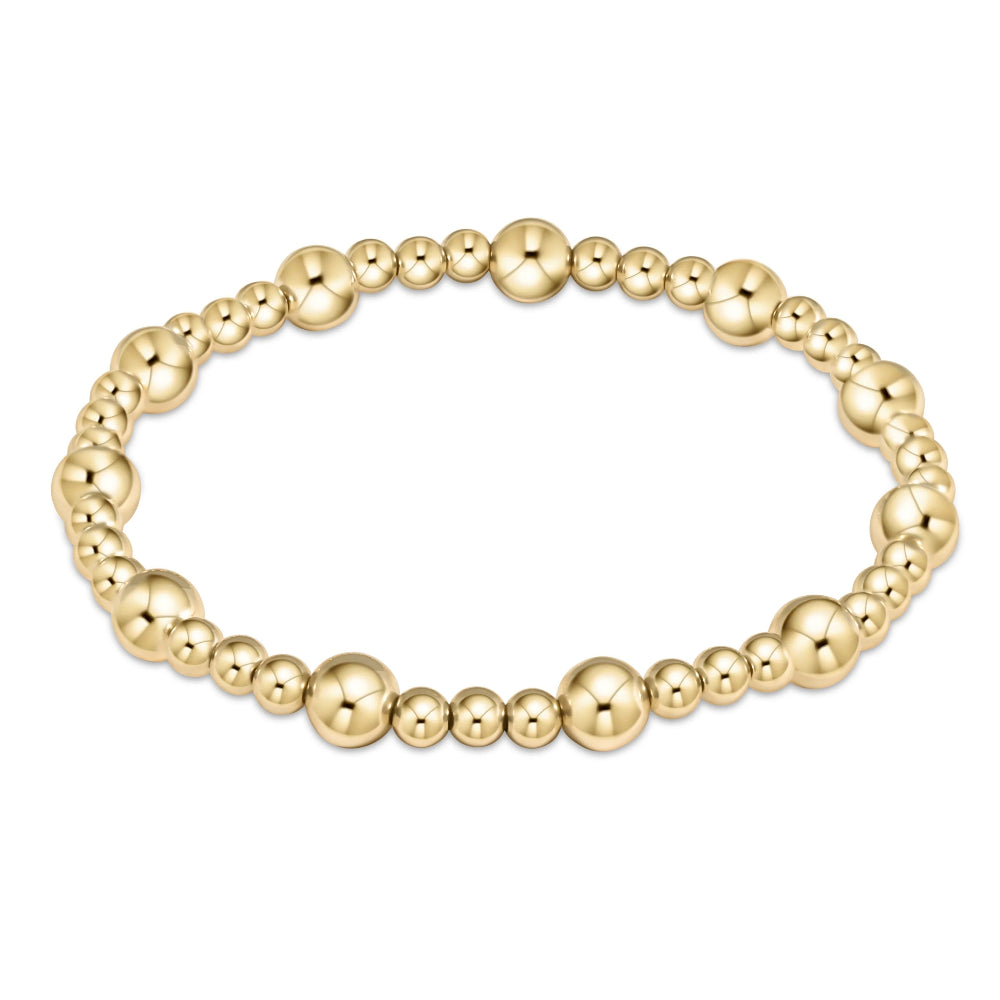 double-band bracelets for women -enewton 7.25" extends Classic Sincerity Pattern 6mm Bead Bracelet - Gold