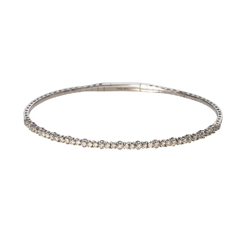 women’s tennis bangles -.50ctw Diamond 14K White Gold Flexible Bangle