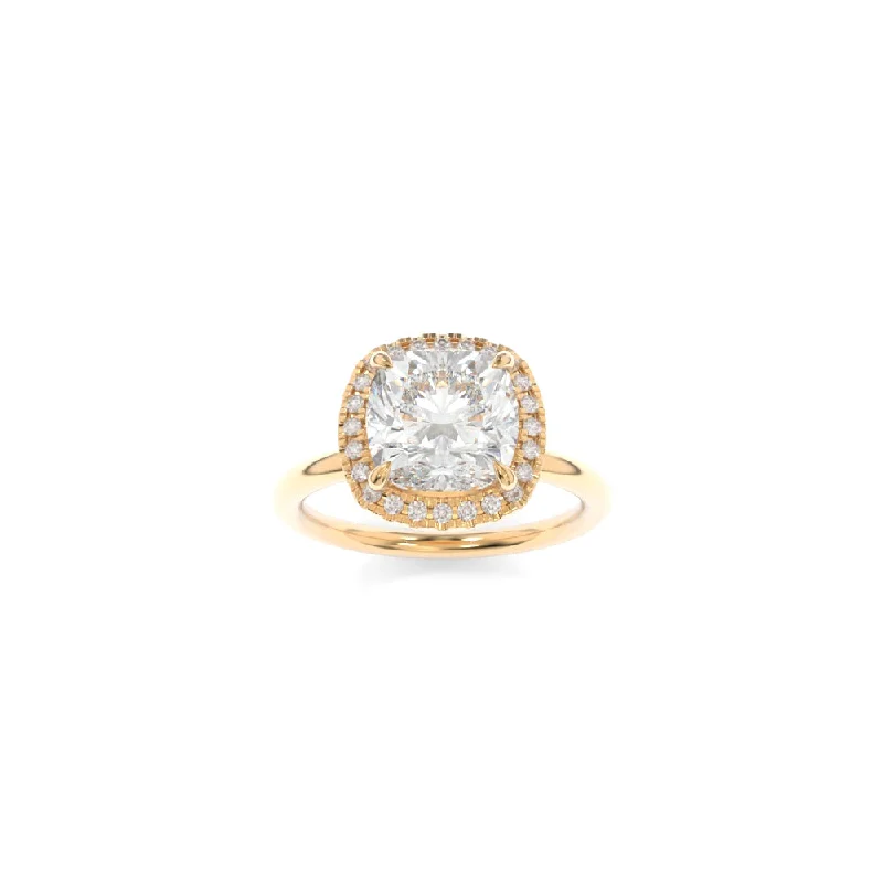 princess solitaire engagement rings for women -Alexis Solitaire Cushion