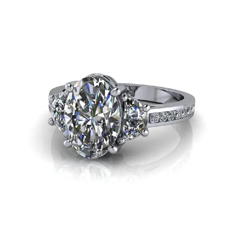 engagement rings with cushion-cut diamonds for women -Danica No. 1 Moissanite Ring