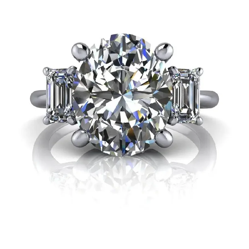 diamond engagement rings for women -Crystal No. 1 Moissanite Ring