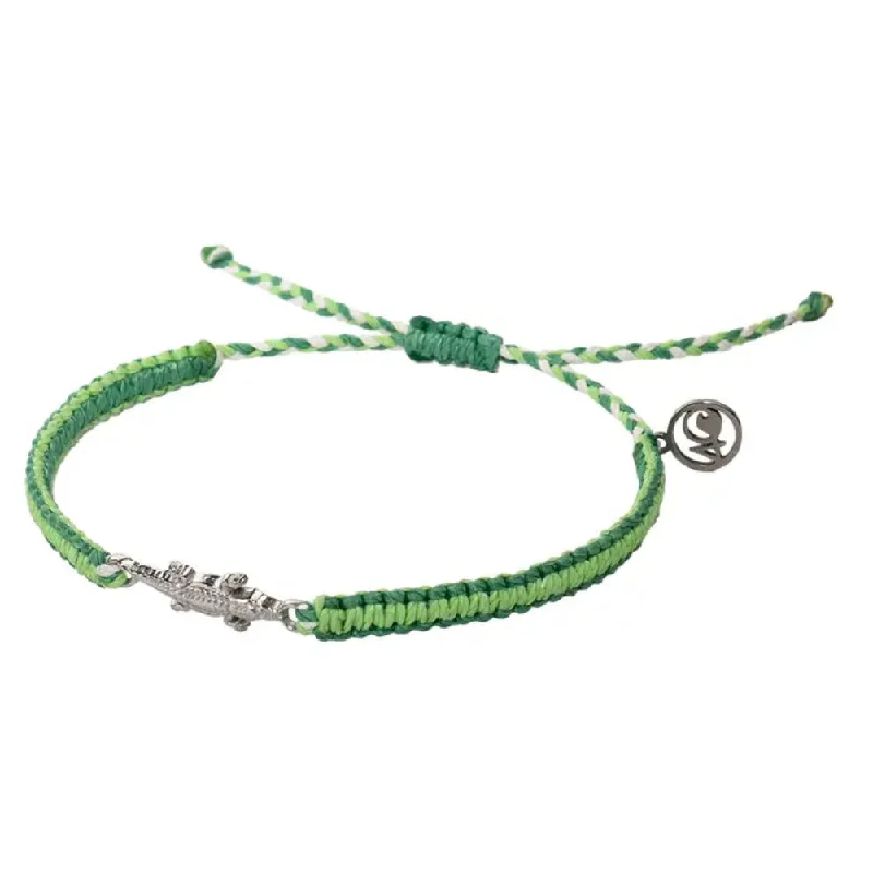 engraved bracelets for women -4Ocean Respect the Locals American Alligator Bracelet