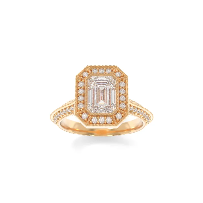 emerald cut engagement rings for women -Octavia Ring Emerald