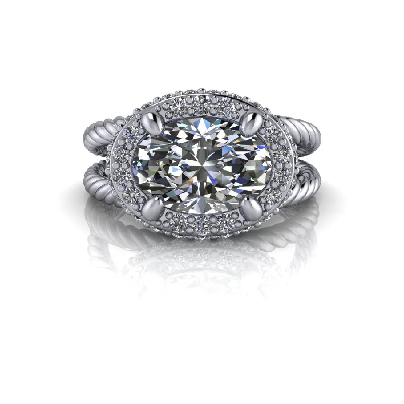 affordable diamond engagement rings for women -Paisley No. 1 Moissanite Ring