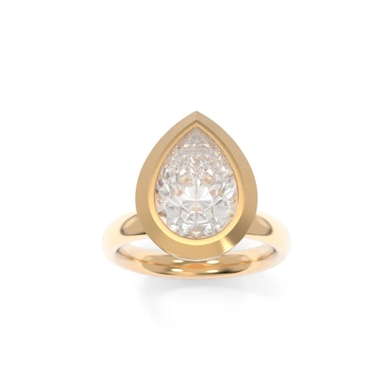 princess solitaire engagement rings for women -Betty Solitaire Pear