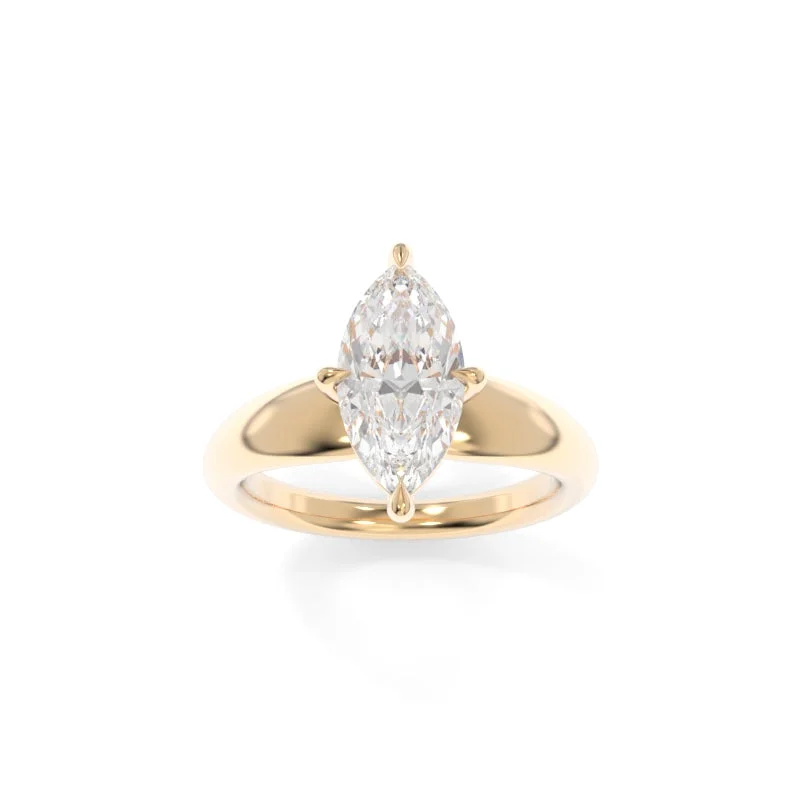 engagement rings with intricate designs for women -Arden Solitaire Marquise