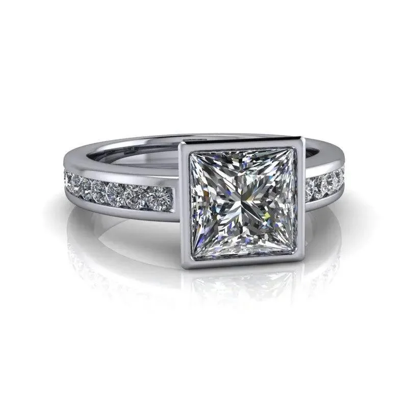 unique vintage engagement rings for women -Charlene No. 1 Moissanite Ring