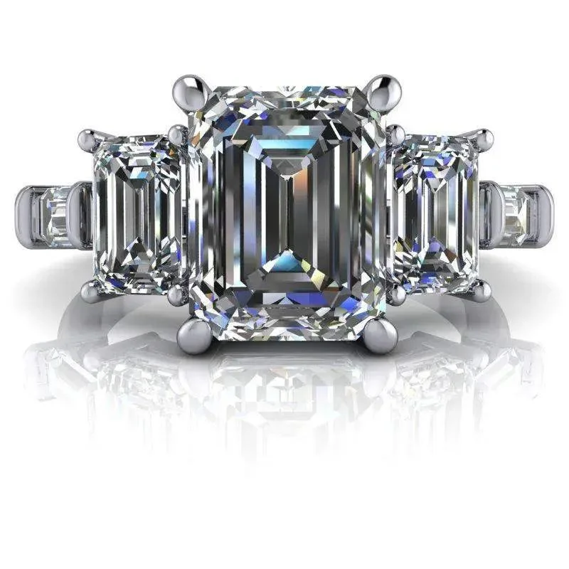 contemporary engagement rings for women -Kimberly No. 1 Moissanite Ring