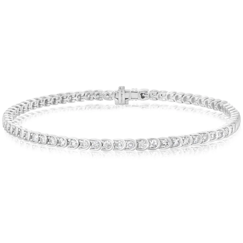 women’s gemstone bangles -2.00 Carat White Gold Tennis Bracelet