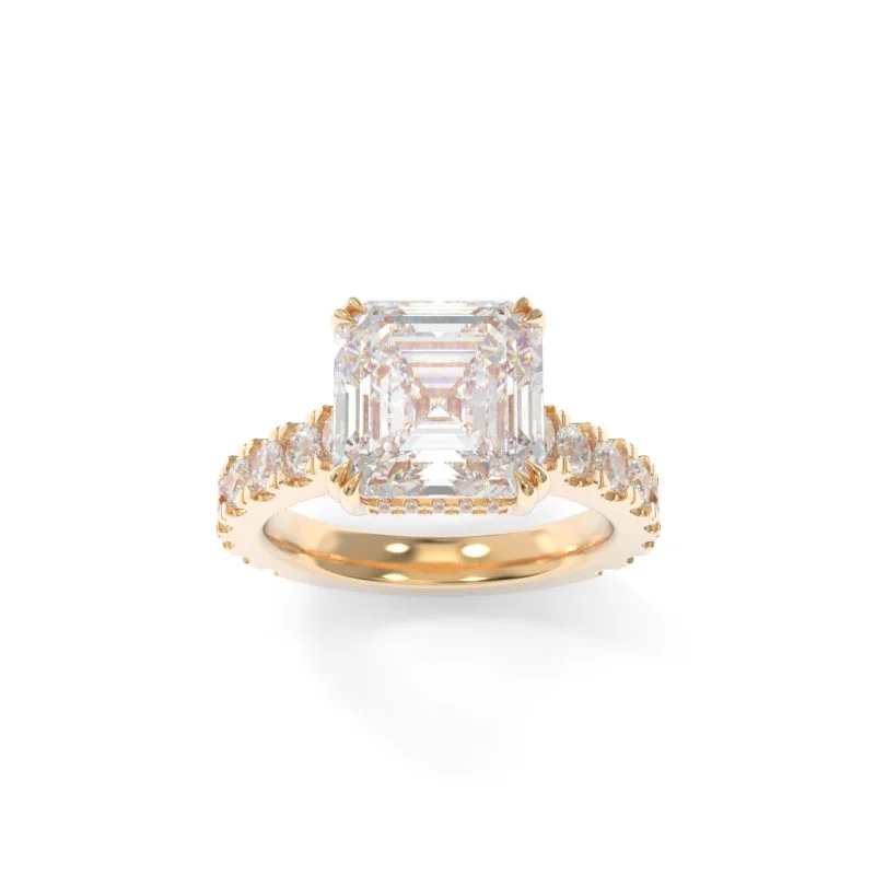 double halo engagement rings for women -Sloan Ring Asscher