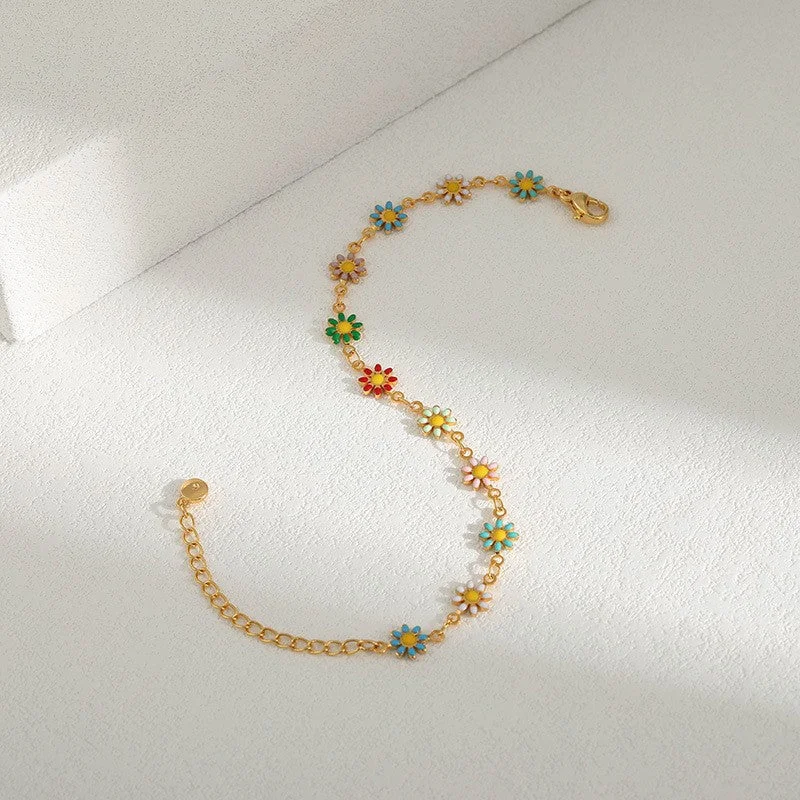 Colorful Little Daisy Bracelet